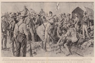 嵐の間の太陽の輝き、休戦中のゲームツリーヒルの戦場のシーン 作： Frank Dadd